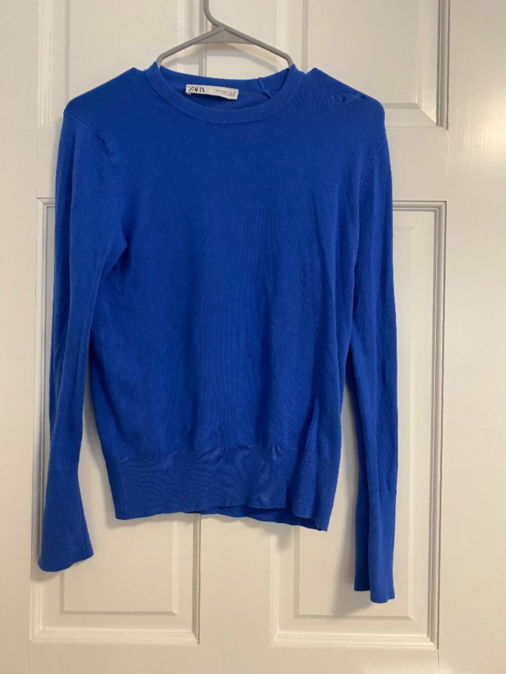 Zara Royal Blue Crewneck Sweater Size Medium